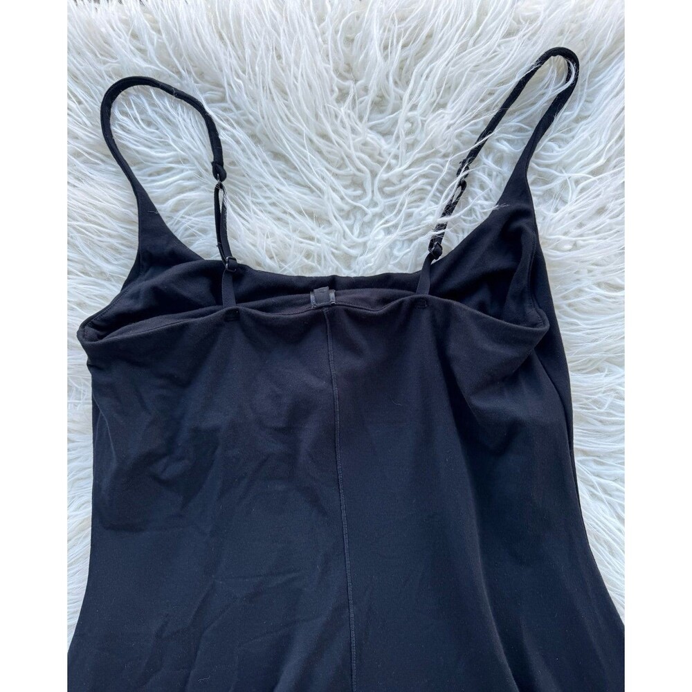 Skims Smooth Lounge Skimpy Strap Scoop Neck Mini Dress Obsidian Size Small - Picture 8 of 11